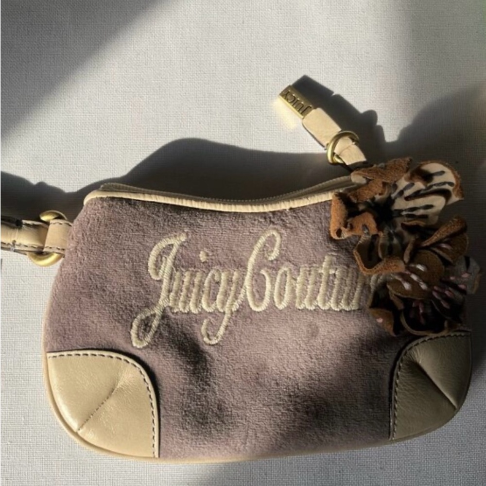 Juicy Couture Tan and Cream wristlet
